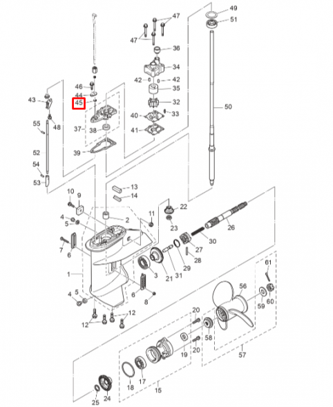 Уплотнение тяги реверса TOHATSU  MFS9.9/15/20 injector (3RS-66021-0)