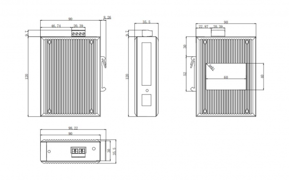Цифровой яхтенный морской сетевой коммутатор NS5 на 5 портов, Digital Yacht
