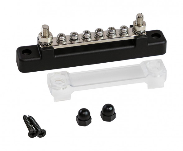 Колодка распределительная электромонтажная с защитной крышкой, 6 контактов (упаковка из 4 шт.)