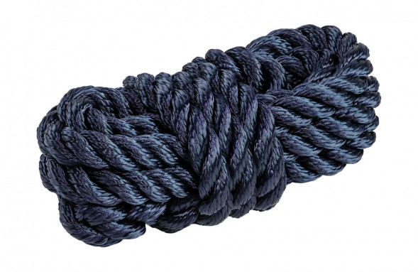 Веревка из полиэстера с огонами для крепления кранца, d10 мм, L2 м, цвет синий