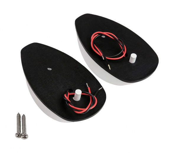 Огни ходовые светодиодные, комплект, белый корпус, 10-30 В