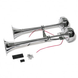 Горн электрический двухтональный SUNFINE 101x410/465 мм, нержавеющая сталь (Замена EASTERNER C11479)