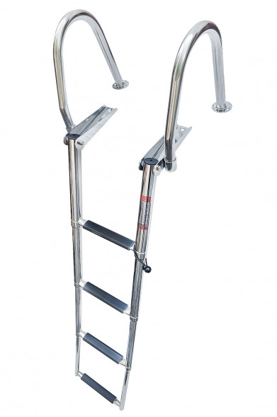 Трап телескопический с поручнями, 4 ступени