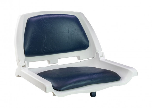 Кресло складное мягкое TRAVELER, цвет белый/синий (упаковка из 2 шт.)