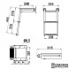 Трап телескопический выдвижной, 2 черных ступени (ширина 285 мм.) AISI 316