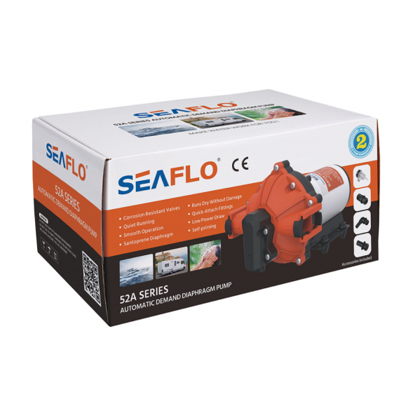 Помпа водоподающая SeaFlo мембранная, 12V 15 л/мин, 4.2 BAR