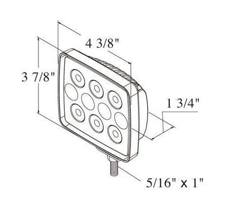 Прожектор светодиодный 10 диодов, 800 лм, 9-36 В (упаковка из 2 шт.)
