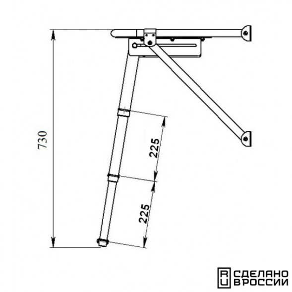 Платформа кормовая с трапом 3 ступени белые