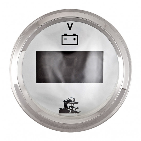 Вольтметр цифровой, &quot;Мореман&quot; 8-32 В, белый циферблат