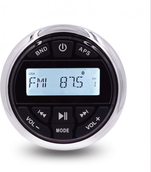 Морская магнитола MRH-833, серебристый ободок, Marine Rocket (упаковка из 10 шт.)