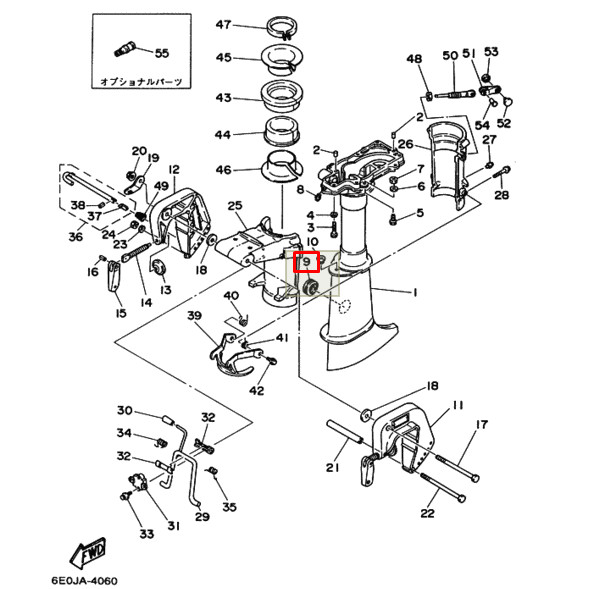 Заглушка дейдвуда Yamaha 3-8, F2-6 (PREMARINE)