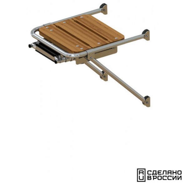 Платформа кормовая с трапом 4 ступени черные