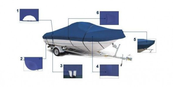 Тент транспортировочный для лодок длиной 5,3-5,6 м типа Cabin Cruiser