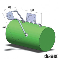 Стойка рулевая с креплением на баллон надувной лодки  25мм