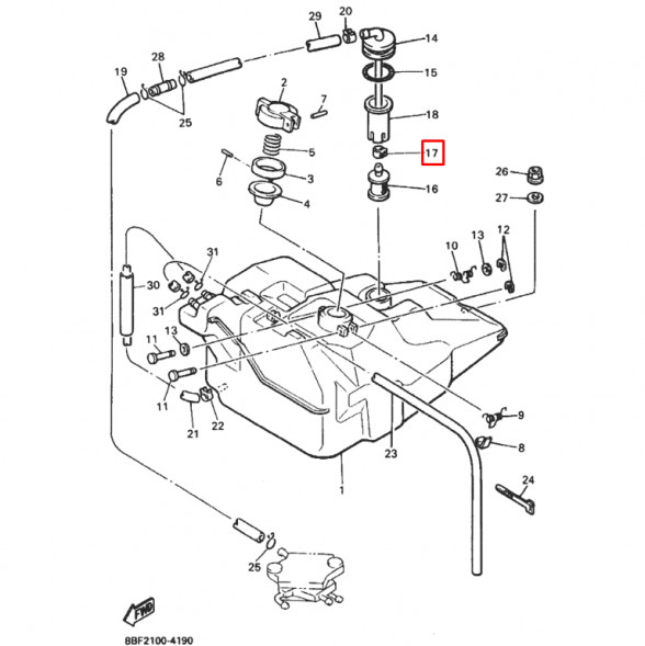 Хомут для снегохода YAMAHA BR250; PZ480; FX10; RS10/RX10; VT480; VMAX600 (Yamaha)