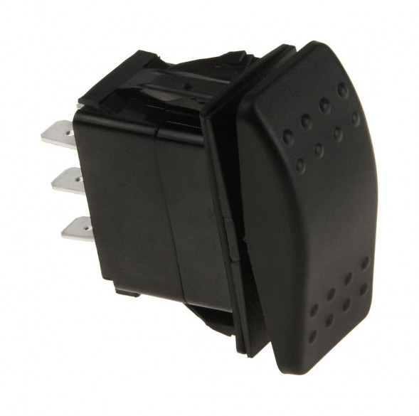 Переключатель трехпозиционный (ON)-OFF-ON 12 В/20А 6Р без фиксации 1 положения (упаковка из 25 шт.)