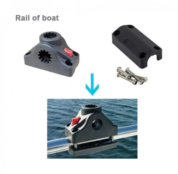 Крепление держателя спиннинга универсальное черное