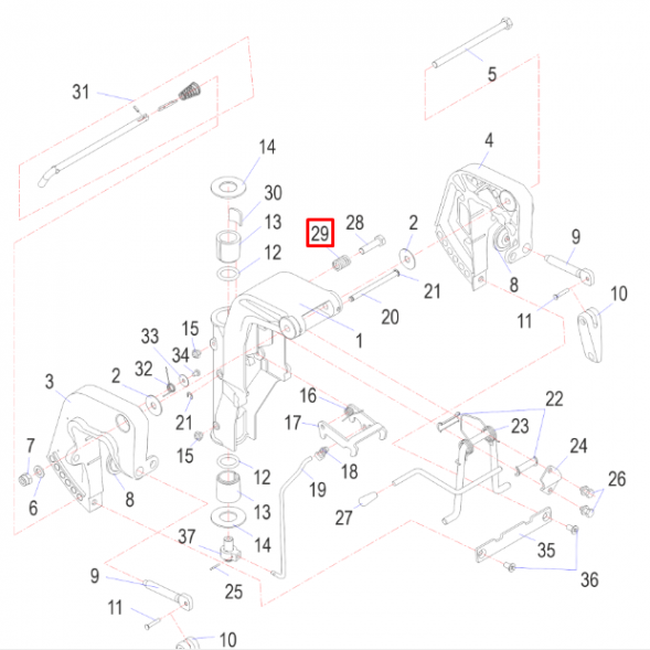 Пружина регулятора усилия поворота Tohatsu 9,8-20 (YUELANG)