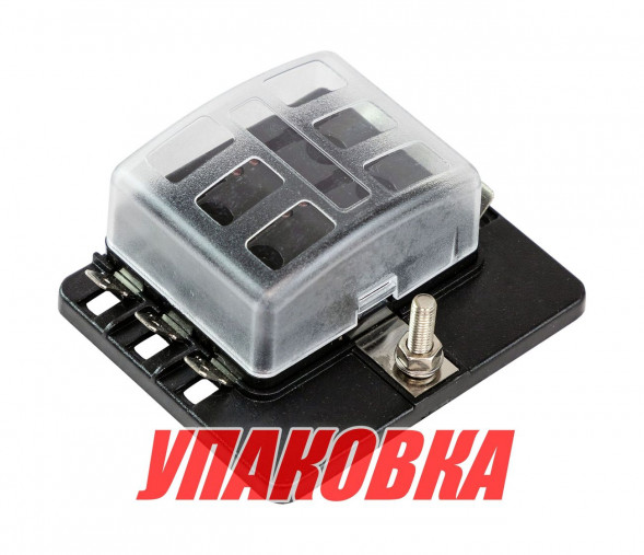 Блок на 6 предохранителей с индикацией исправности предохранителя, Marine Rocket (упаковка из 2 шт.)