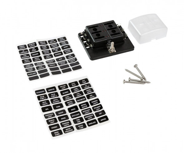 Блок на 6 предохранителей с индикацией исправности предохранителя, Marine Rocket (упаковка из 2 шт.)