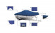 Тент транспортировочный для лодок длиной 5,0-5,3 м типа Cabin Cruiser (упаковка из 2 шт.)