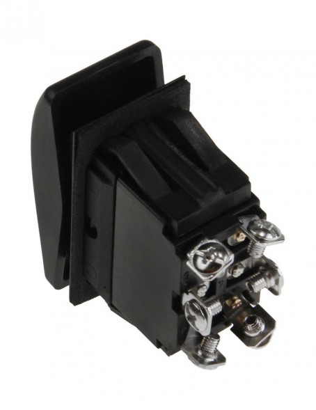 Переключатель трехпозиционный (ON)-OFF-ON 12 В/16А 6Р без фиксации 1 положения (упаковка из 25 шт.)