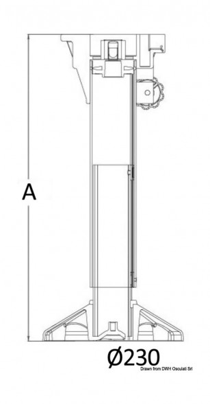 Стойка для сидений Waverider амортизирующая регулируемая 500-630 мм