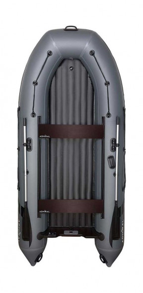 Надувная лодка ПВХ, Адмирал 360 НДНД, роульс, рым, серый