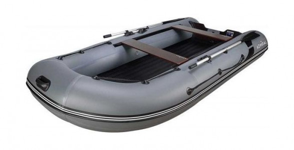 Надувная лодка ПВХ, Адмирал 360 НДНД, роульс, рым, серый