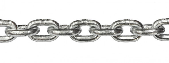 Цепь якорная оцинкованная (горячее цинкование), DIN 766, 10 мм