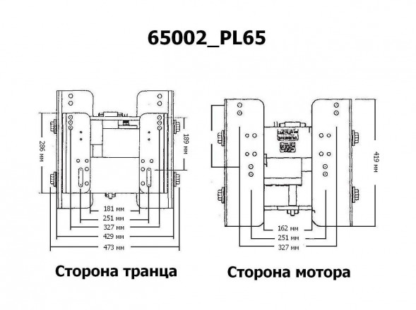Подъёмник мотора гидравлический 50-300 л.с. вертикальный, скоростной (Power-Lift), CMC
