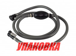 Шланг топливный d8.5/D14 мм с грушей и переходниками: Yamaha, Tohatsu/Nissan, Mercury (упаковка из 50 шт.)