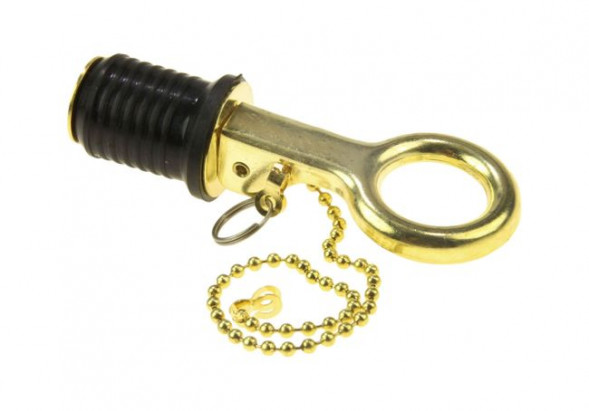 Пробка сливная 22-25 мм (защелка) с цепочкой