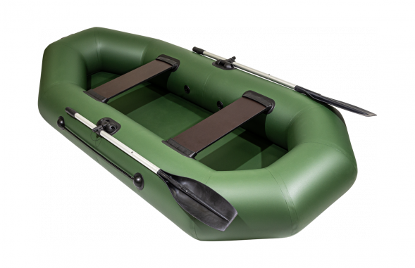 Надувная лодка ПВХ, Барс 260, зеленый