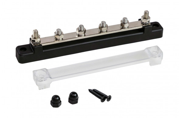 Колодка распределительная электромонтажная с защитной крышкой, 4 контакта (упаковка из 2 шт.)