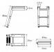 Трап телескопический с салазками &quot;Мореман&quot;, ширина 300 мм, 3 ступени, длина 405/1155 мм