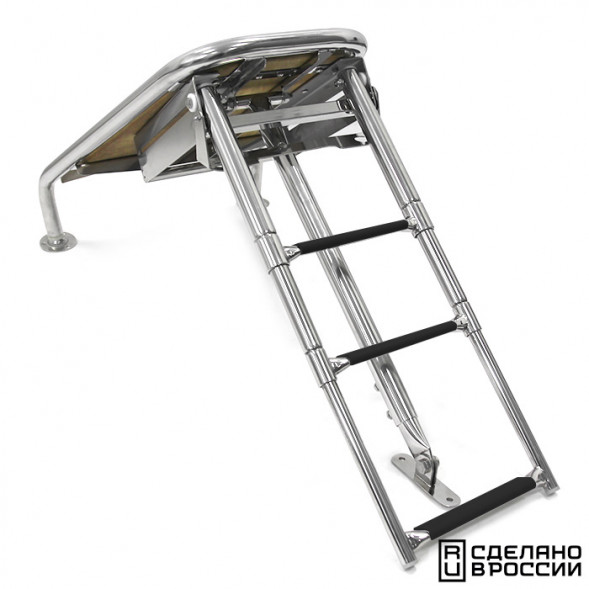 Платформа носовая с трапом 3 ступени черные