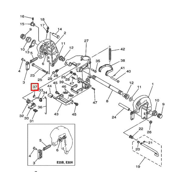 Кольцо стопорное Yamaha 9,9-30 (YUELANG)