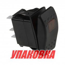Переключатель двухпозиционный (ON)-OFF 12 В/20А 5Р с подсветкой без фиксации 1 положения (упаковка из 25 шт.)