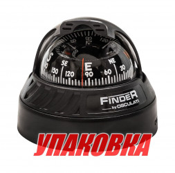 Компас FINDER размер 2 5/8 (67 мм), накладной, черный (упаковка из 16 шт.)