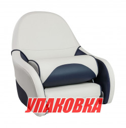 Кресло с болстером Ocean Flip Up, обивка винил, цвет белый/синий (упаковка из 4 шт.)
