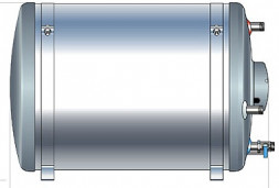 Бойлер, 50 л, 1200ВТ, круглый, с теплообменником.