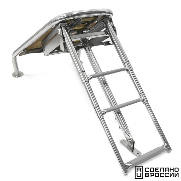 Платформа носовая с трапом 3 ступени серые