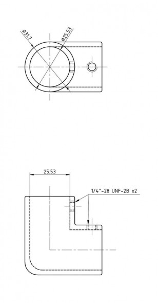 Колено леера 1&quot;(25,4 мм), 90 град
