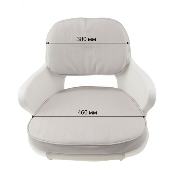 Кресло YACHTSMAN мягкое, съемные подушки, материал белый винил (упаковка из 2 шт.)