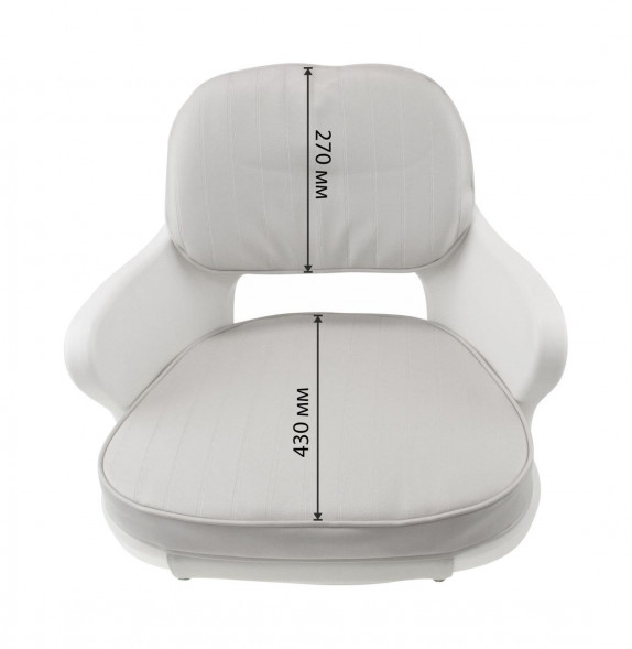 Кресло YACHTSMAN мягкое, съемные подушки, материал белый винил (упаковка из 2 шт.)