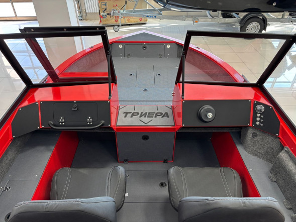 Моторная лодка, ТРИЕРА 490 FISH, красный с Suzuki DF90ATL