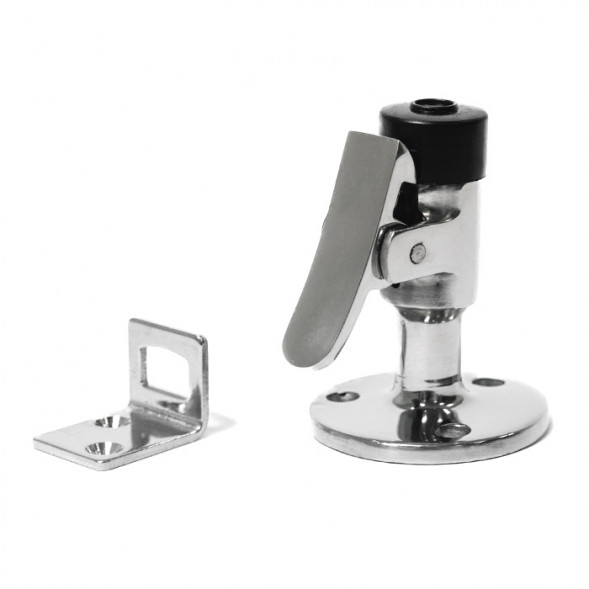 Ограничитель с фиксатором SUNFINE для двери 63 мм, нержавеющая сталь