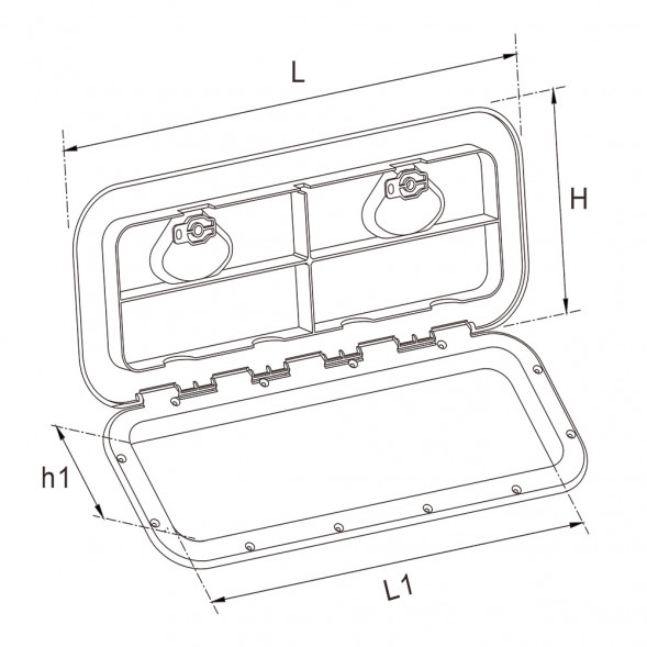 Люк SeaFlo смотровой 295Х295 (370Х375) мм