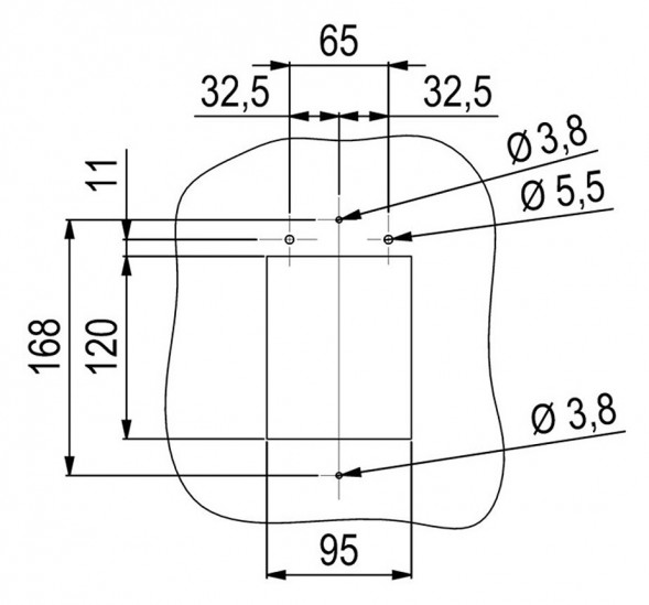 Врезной электропневматический горн «Hurricane», 12 В